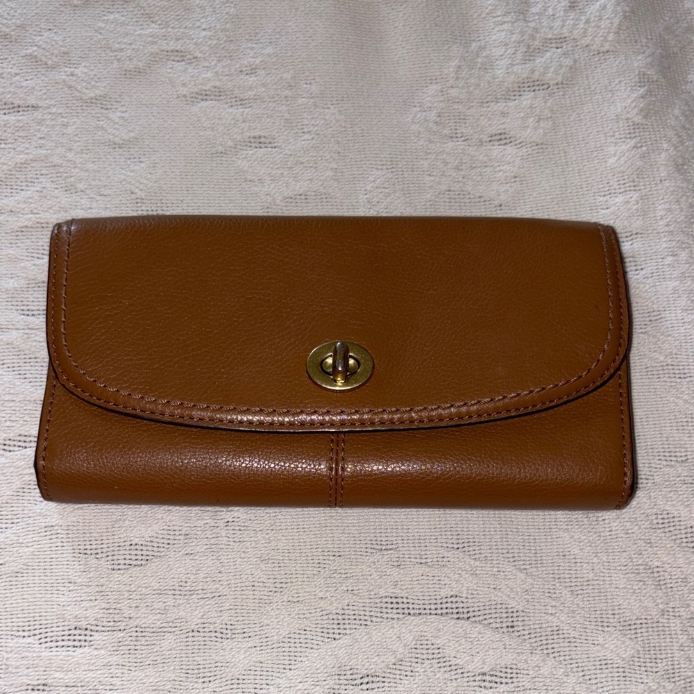 Vintage Coach Brown Leather Wallet, Peeling BNWOT